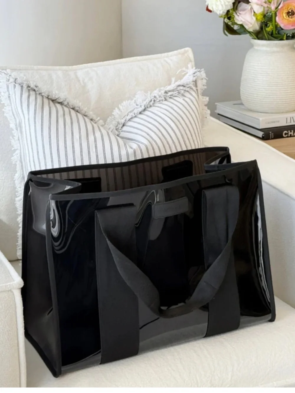 Case Mate Midnight Black Tote with Matching Pouch - Picture 2 of 2